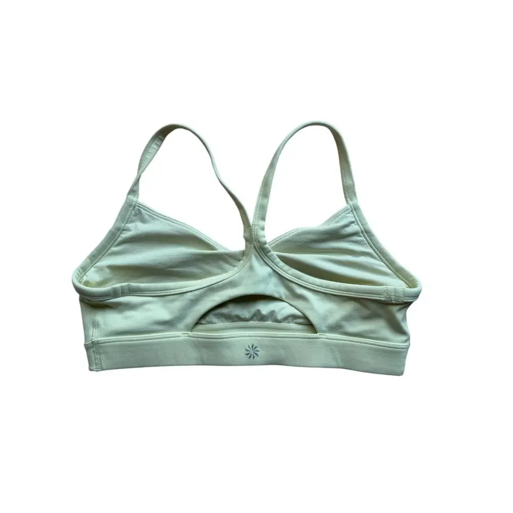Athleta Mint Racerback Sports Bra Size Small Medium Support Athletic Yoga